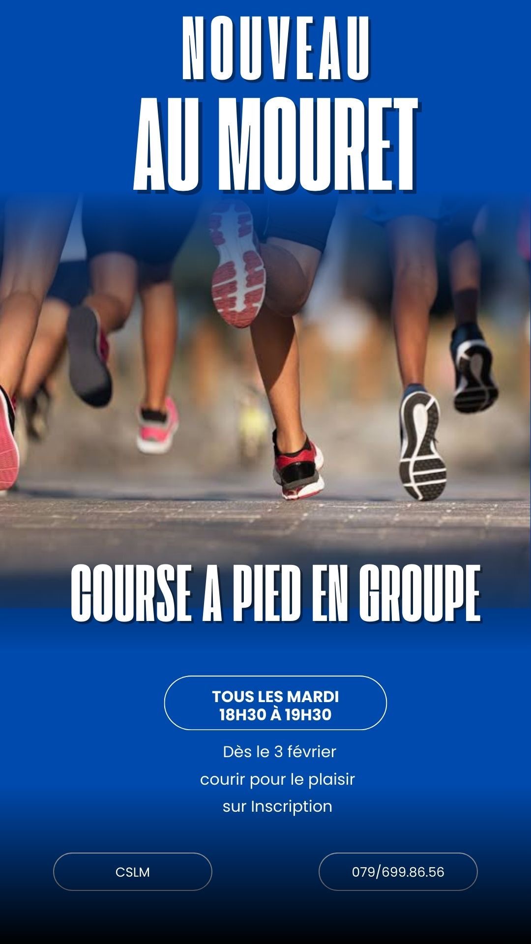Nouveau groupe adulte de course à pied
