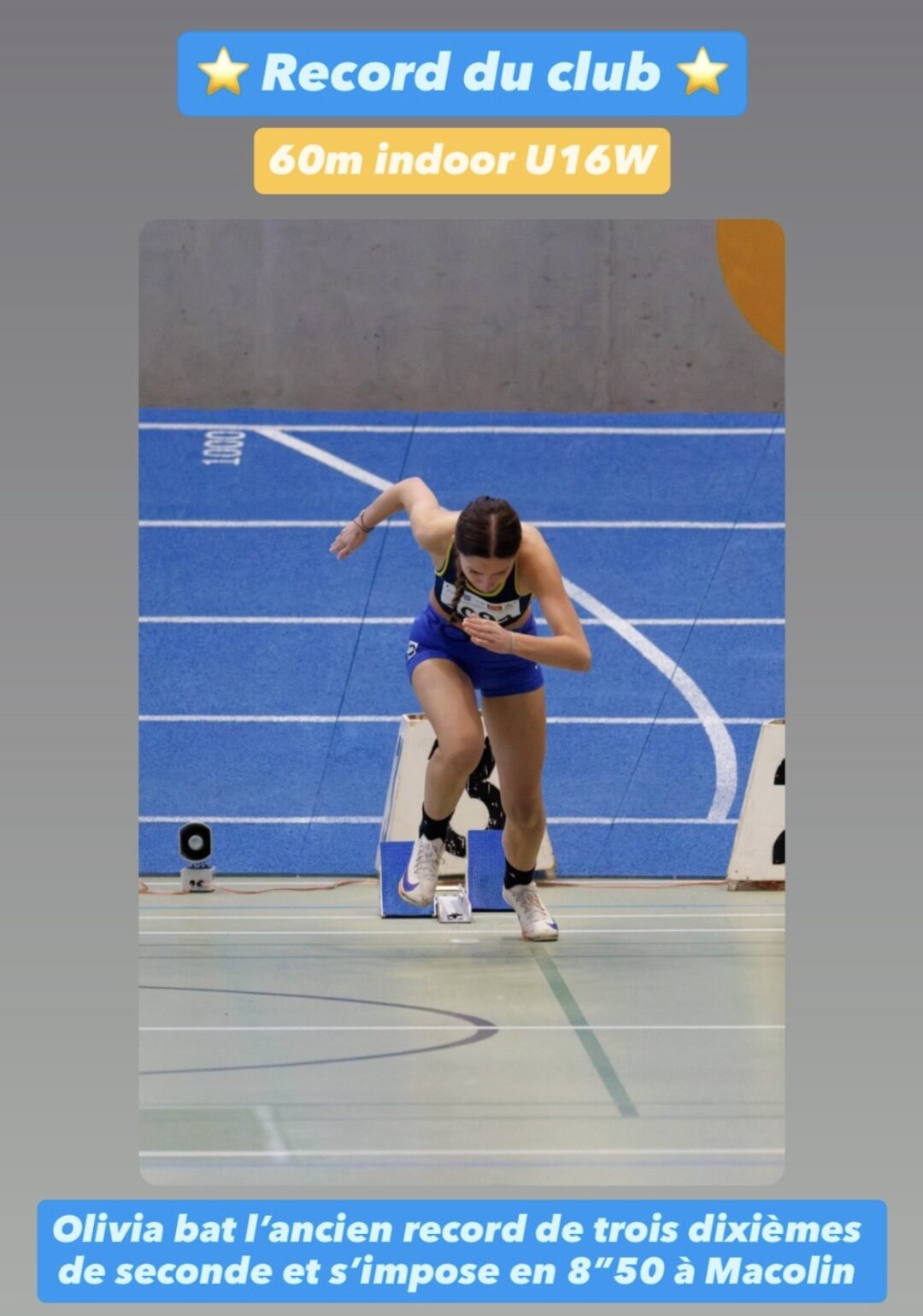 Record du club – bravo Olivia